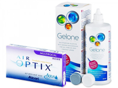 Air Optix Aqua Multifocal (6 лещи) + разтвор Gelone 360ml