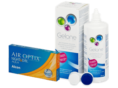 Air Optix Night and Day Aqua (6 лещи) + разтвор Gelone 360 ml