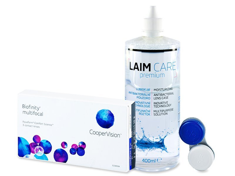 Biofinity Multifocal (3 лещи) + разтвор Laim-Care 400ml
