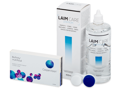 Biofinity Multifocal (3 лещи) + разтвор Laim-Care 400ml