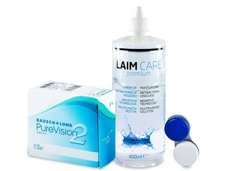 PureVision 2 (6 лещи) + разтвор Laim-Care 400ml