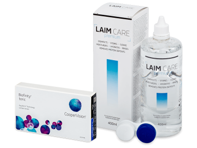 Biofinity Toric (3 лещи) + разтвор Laim-Care 400ml