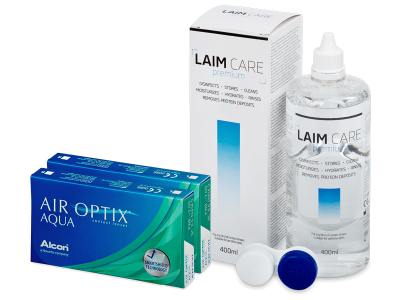 Air Optix Aqua (2x3 лещи) + разтвор Laim-Care 400ml
