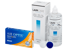 Air Optix Night and Day Aqua (6 лещи) + разтвор Laim-Care 400ml