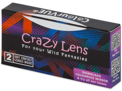 ColourVUE Crazy Lens - White Zombie - с диоптър (2 лещи)