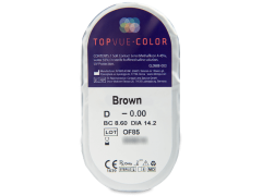 Кафяви (Brown) - TopVue Color - без диоптър (2 лещи)