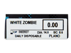 ColourVUE Crazy Lens - White Zombie - дневни без диоптър (2 лещи)