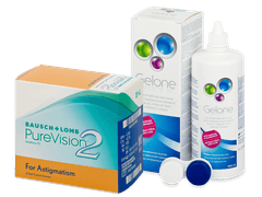 PureVision 2 for Astigmatism (6 лещи) + разтвор Gelone 360 ml