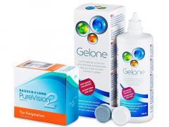 PureVision 2 for Astigmatism (6 лещи) + разтвор Gelone 360ml