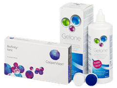 Biofinity Toric (6 лещи) + разтвор Gelone 360 ml