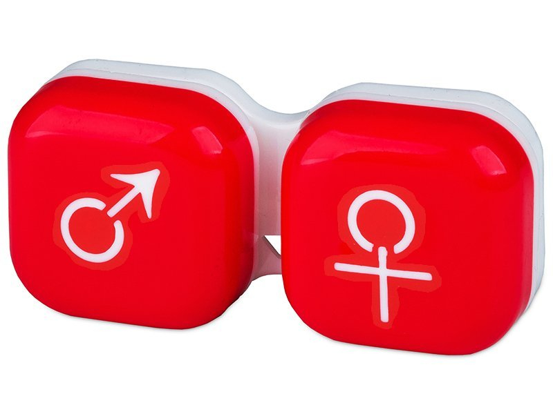 Кутийка за лещи мъжка/женска - червена 