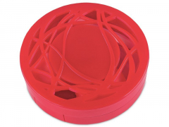 Кутийка за лещи с огледалце - червена с орнаменти 