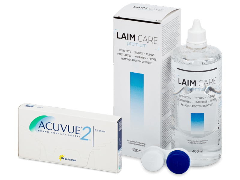 Acuvue 2 (6 лещи) + разтвор Laim-Care 400 ml