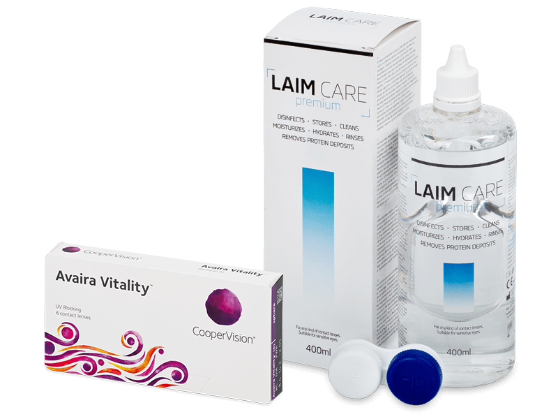 Avaira Vitality (6 лещи) + разтвор Laim-Care 400 ml