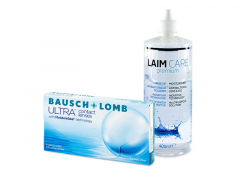 Bausch + Lomb ULTRA (6 лещи) + разтвор Laim-Care 400 ml