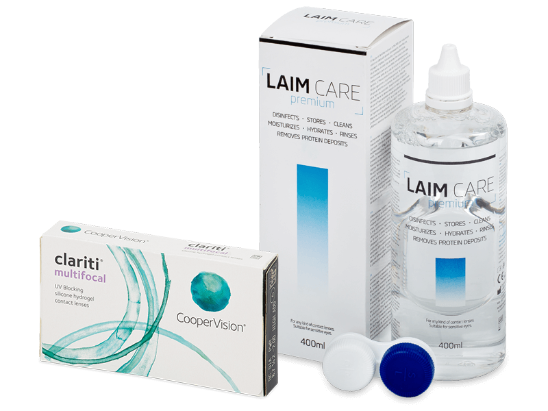 Clariti Multifocal (6 лещи) + разтвор Laim-Care 400 ml