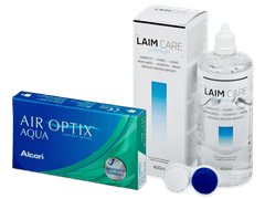 Air Optix Aqua (6 лещи) + разтвор Laim Care 400 ml