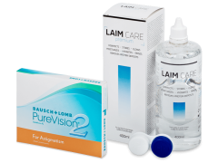 PureVision 2 for Astigmatism (3 лещи) + разтвор Laim-Care 400 ml