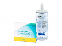 PureVision 2 for Presbyopia (3 лещи) + разтвор Laim-Care 400 ml