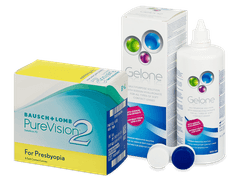 PureVision 2 for Presbyopia (6 лещи) + разтвор Gelone 360 ml