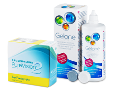 PureVision 2 for Presbyopia (6 лещи) + разтвор Gelone 360 ml
