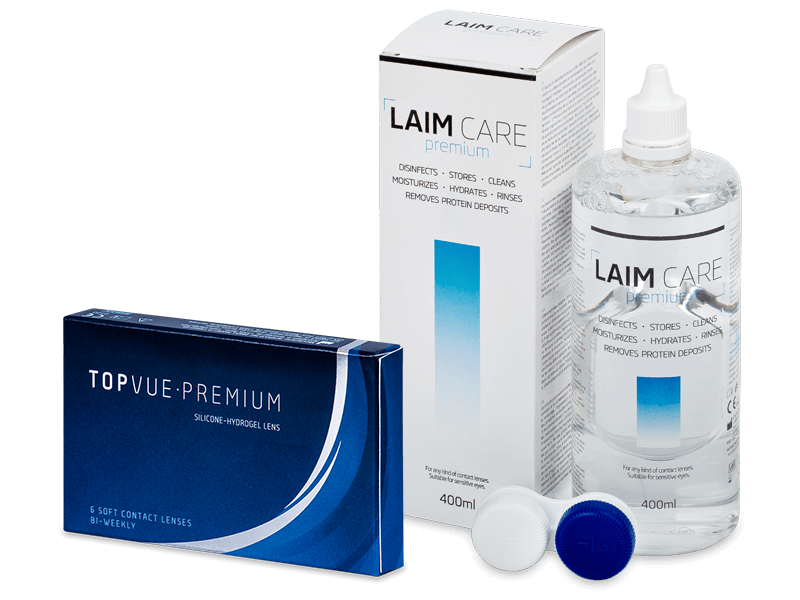 TopVue Premium (6 лещи) + разтвор Laim-Care 400 мл