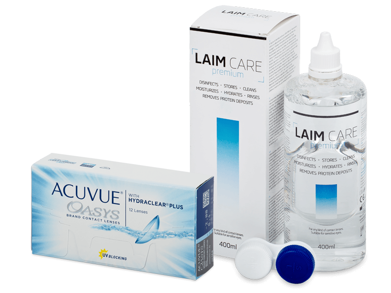 Acuvue Oasys (12 лещи) + разтвор Laim Care 400 ml