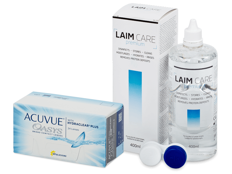 Acuvue Oasys (24 лещи) + разтвор Laim Care 400 ml