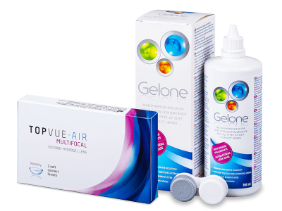 TopVue Air Multifocal (3 лещи) + Gelone Solution 360 ml