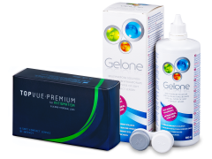 TopVue Premium for Astigmatism (6 лещи) + разтвор Gelone 360 мл