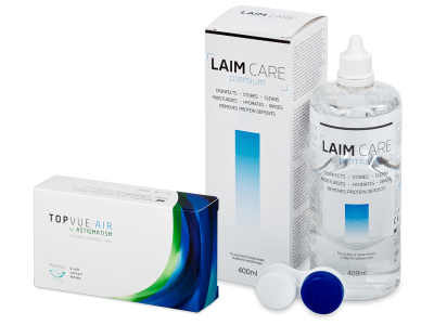 TopVue Air for Astigmatism (6 лещи) + разтвор Laim-Care 400 ml