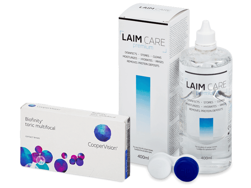 Biofinity Toric Multifocal (6 лещи) + разтвор Laim Care 400 ml