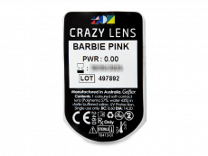 CRAZY LENS - Barbie Pink - дневни без диоптър (2 лещи)