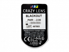 CRAZY LENS - Black Out - дневни с диоптър (2 лещи)
