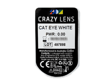 CRAZY LENS - Cat Eye White - дневни без диоптър (2 лещи)