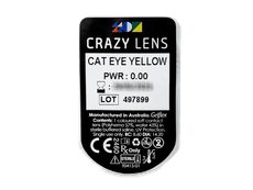 CRAZY LENS - Cat Eye Yellow - дневни без диоптър (2 лещи)