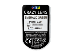 CRAZY LENS - Emerald Green - дневни без диоптър (2 лещи)