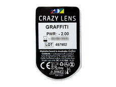 CRAZY LENS - Graffiti - дневни с диоптър (2 лещи)