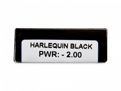CRAZY LENS - Harlequin Black - дневни с диоптър (2 лещи)