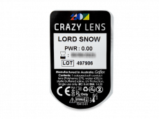 CRAZY LENS - Lord Snow - дневни без диоптър (2 лещи)