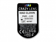 CRAZY LENS - Mad Clown - дневни с диоптър (2 лещи)
