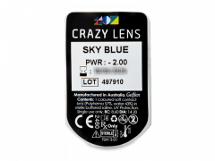 CRAZY LENS - Sky Blue - дневни с диоптър (2 лещи)