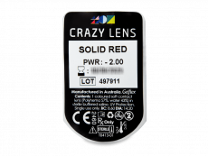 CRAZY LENS - Solid Red - дневни с диоптър (2 лещи)
