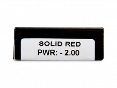 CRAZY LENS - Solid Red - дневни с диоптър (2 лещи)