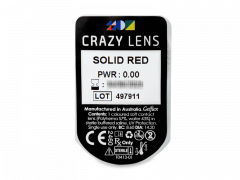 CRAZY LENS - Solid Red - дневни без диоптър (2 лещи)