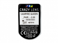 CRAZY LENS - Vampire Queen - дневни с диоптър (2 лещи)