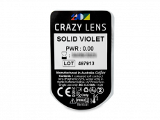 CRAZY LENS - Solid Violet - дневни без диоптър (2 лещи)