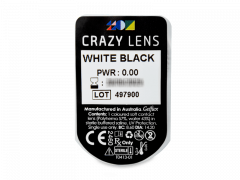 CRAZY LENS - White Black - дневни без диоптър (2 лещи)