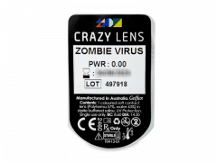 CRAZY LENS - Zombie Virus - дневни без диоптър (2 лещи)