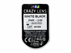 CRAZY LENS - White Black - дневни с диоптър (2 лещи)
